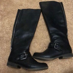Tall black boots